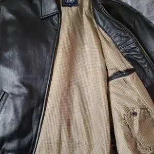 ジャケット・アウター CHAPS RALPHLAUREN LEATHER JACKET L CHAPS Ralph Lauren Lined Jacket, Black, 100% Leather, Full